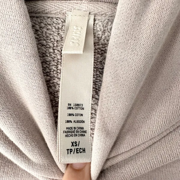 SKIMS Blush Pink Taupe Classic Pullover Hoodie Sweatshirt XS Casual Lounge Comfy - Image 6
