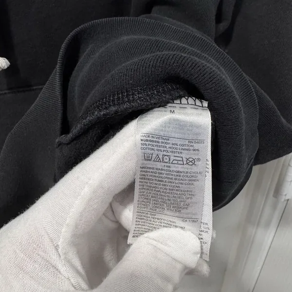Gap SemiCrop Hooded Sweatshirt Black Size Medium 22x20 (Preowned) - Image 7