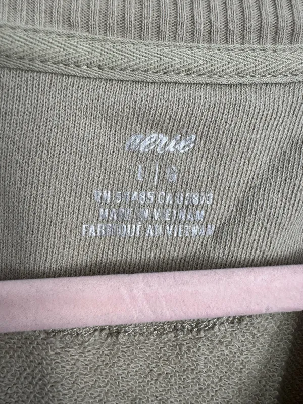 Aerie Green Floral Crewneck Embroidered Sweatshirt - Image 4