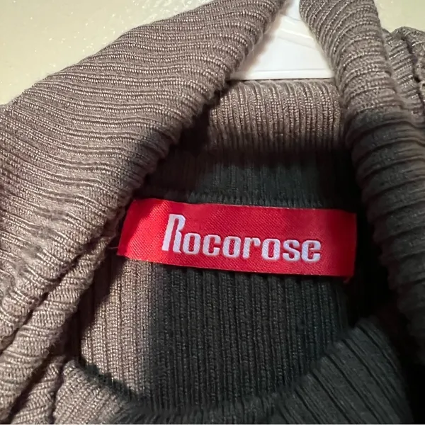 Rocorose Women's Turtleneck Midi Sweater Dress Ribbed Dark Hunter Green‎ Bodycon - Image 9