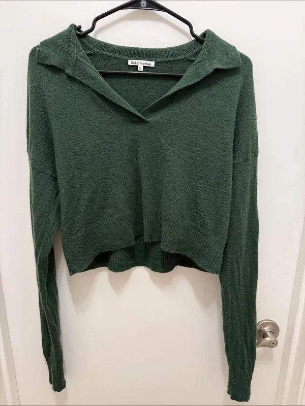 Reformation Cashmere Polo Sweater - Image 2