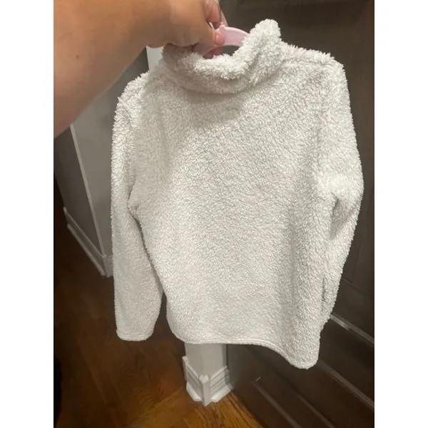 Patagonia Los Gatos 1/4 Zip Sherpa Fleece Pullover Sweatshirt Birch White XL - Image 4