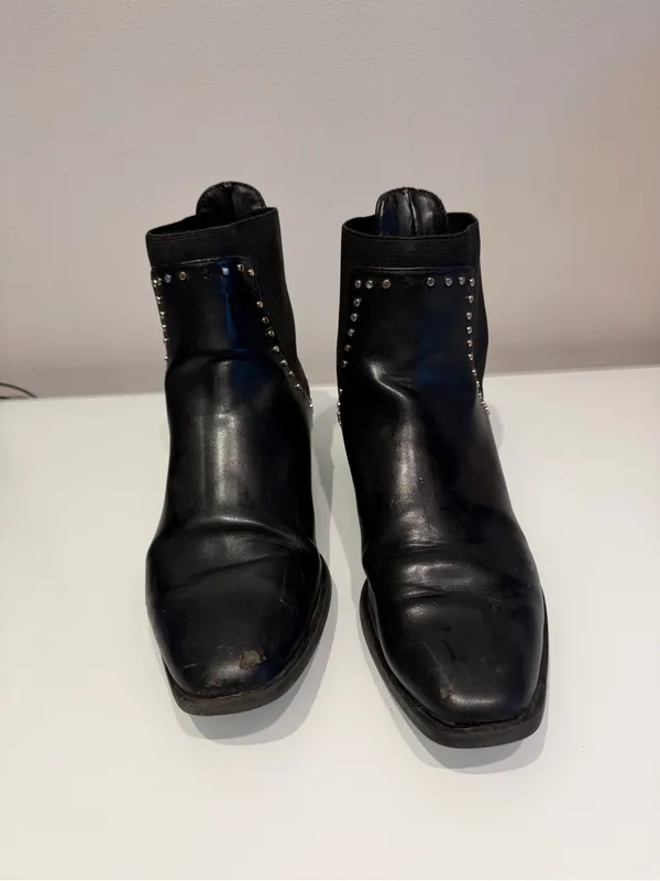 ZARA Black Chelsea Boots Size 7.5 - Image 3