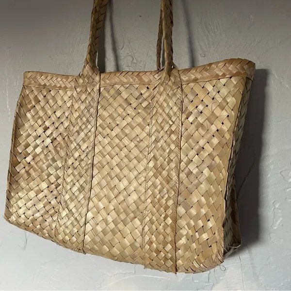 Vacation Tan‎ Woven Tote Bag Beach Resort Resortwear Hawaii Caribbean - Image 3