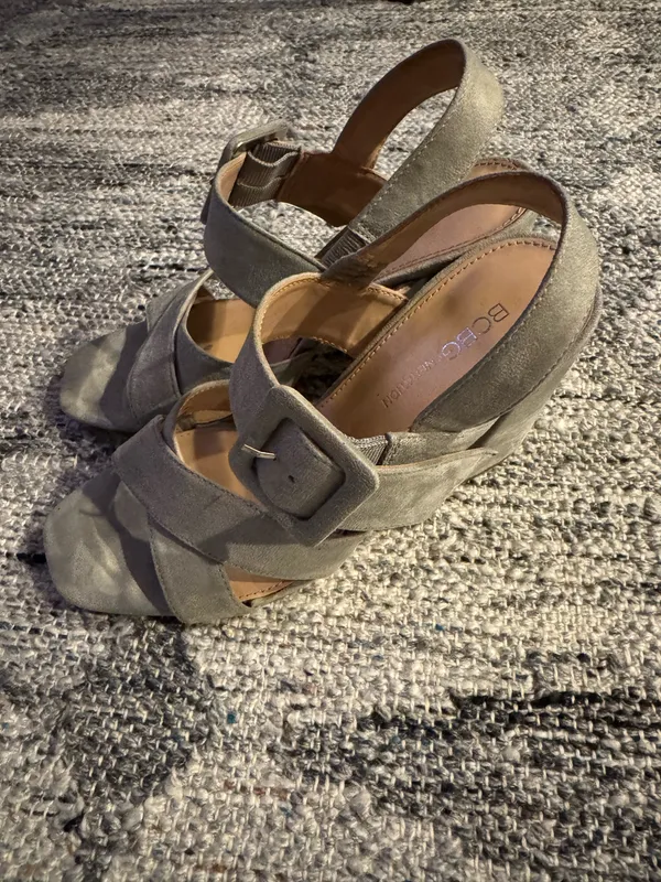 BCBGeneration Grey Suede Heels - Image 2