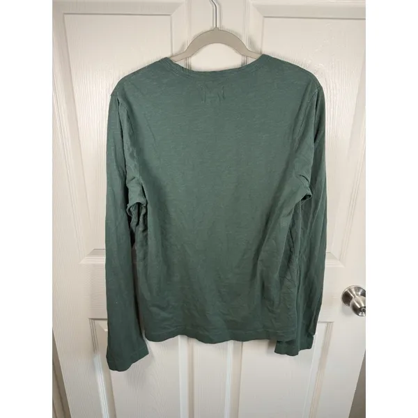 Pact Top Womens Medium Green Long Sleeve Organic Cotton Slub Minimalist - Image 6