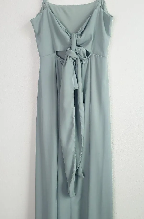 Show Me Your MuMu Lauren Tie Maxi Dress Crisp Bridesmaid Dress - Image 7