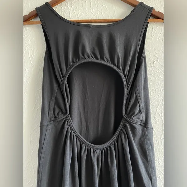 Lululemon Pima Cotton Open-Back Midi Dress Black - Image 6