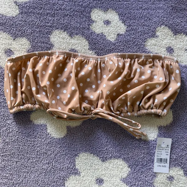Pacsun Strapless Polka Dot Bikini Swimwear Top - Image 2