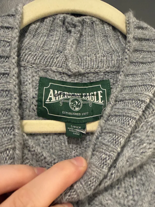 Grey American Eagle Sweater - Image 3