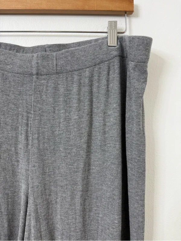{XL} Skims Soft Modal Spandex Gray Ribbed Lounge Pants - Image 2