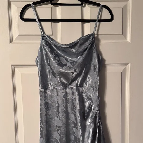 Lulu's Blue Floral Asymmetrical Dress - Image 3