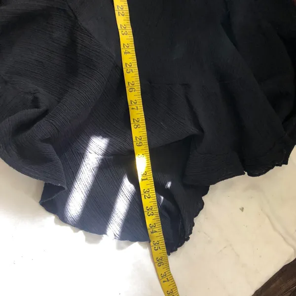 RARE Vintage Faded Glory Whimsygoth Gothic ruffle asymmetrical handkerchief hem maxi skirt Can be worn low or high rise Size 10/M (true to size)- measurements in pics #whimsigoth #steampunk #boho #cyber #western - Image 5