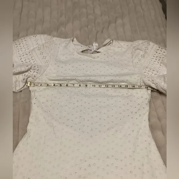 Free People Apricot Rose Mini Dress. Eyelet dress - Image 12