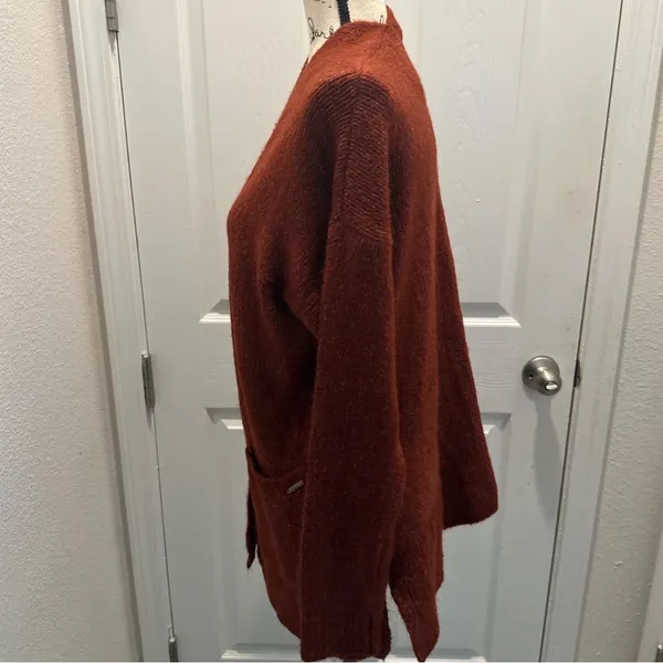 Abercrombie & Fitch Open-Front Cardigan Sweater - Rust Brown - Image 11