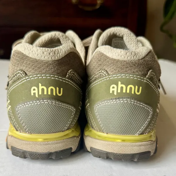 Ahnu Numentum Women Olive Green Mesh Suede Hiking Shoes Vibram Sole 1019233 Sz 8 - Image 3