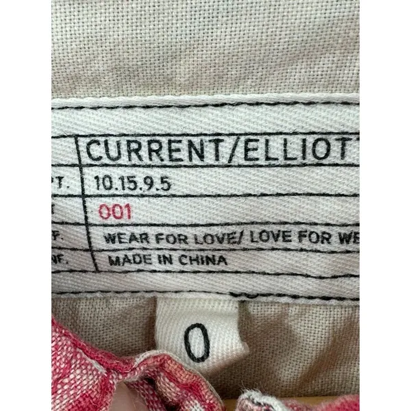 New Current Elliott Linen Cotton Blend Levee Western Plaid Shirt Dress Size 0‎ - Image 3