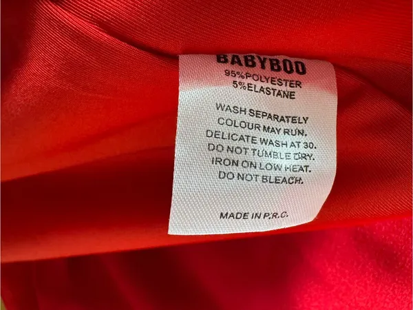 Babyboo Cyanne Square Neck Thigh Slit Scoop Back Maxi Dress Red XS Date Night - Image 5