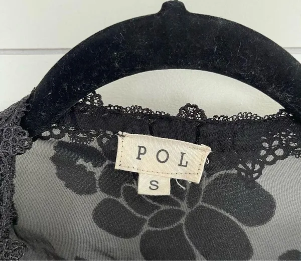 Pol Black Lace Boho Open Cardigan - Image 2