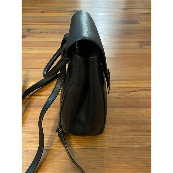 Kate Spade Adel Medium Flap Backpack Bag Black Grain Leather WKRU6412 - Image 5