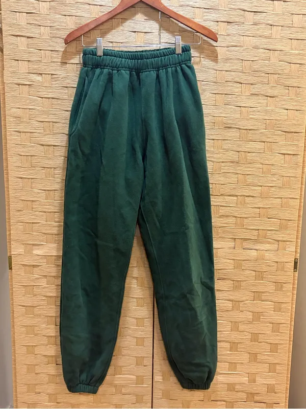 Stores Lexi Brushed Dark Green Relaxed Jogger Pants S/M - Image 2