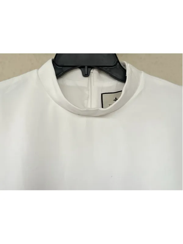 Tuckernuck Women's White Feather Cuff Shift Ellie Mini Dress 2XL Wedding Bridal - Image 5