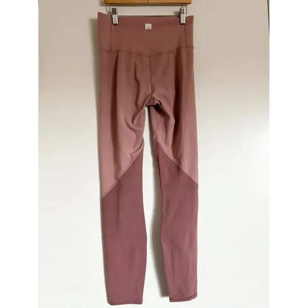 Vuori Color Block Studio Leggings Dusty Rose High-Rise Leggings Size XS - Image 5