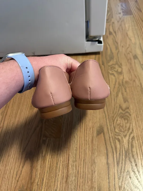Brand New Mauve Leather Loafer Flats - Image 3