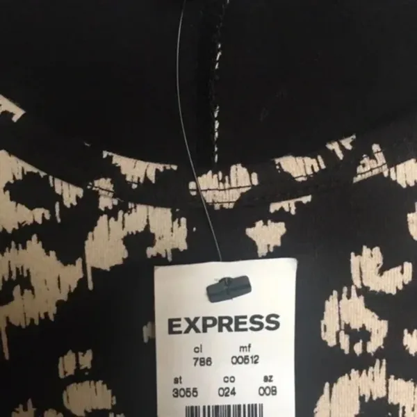 EXPRESS Black And Cream Floral Midi Tank Dress Women Size Large - Image 8