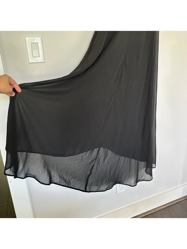Victoria's Secret Black Strapless Maxi Hi Low Sheer Cover up Dress Size Small - Image 7