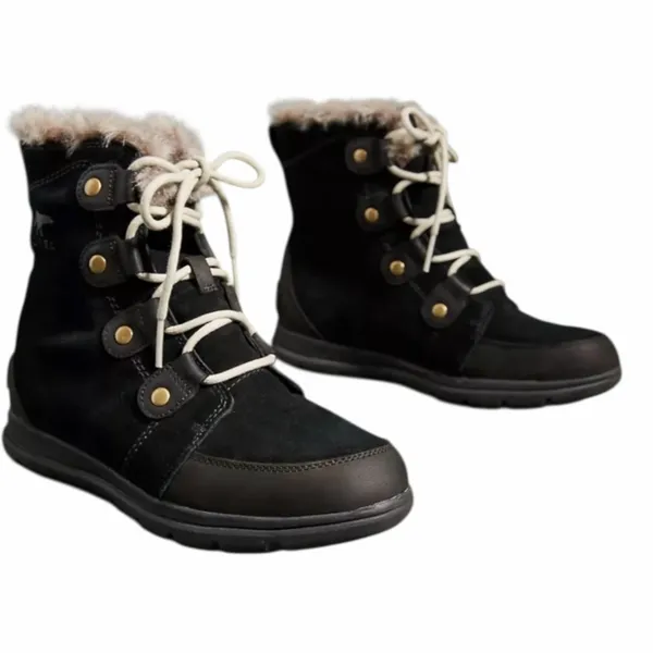 Sorel Explorer Black Joan Suede Boots Shoes size 8.5 - Image 3