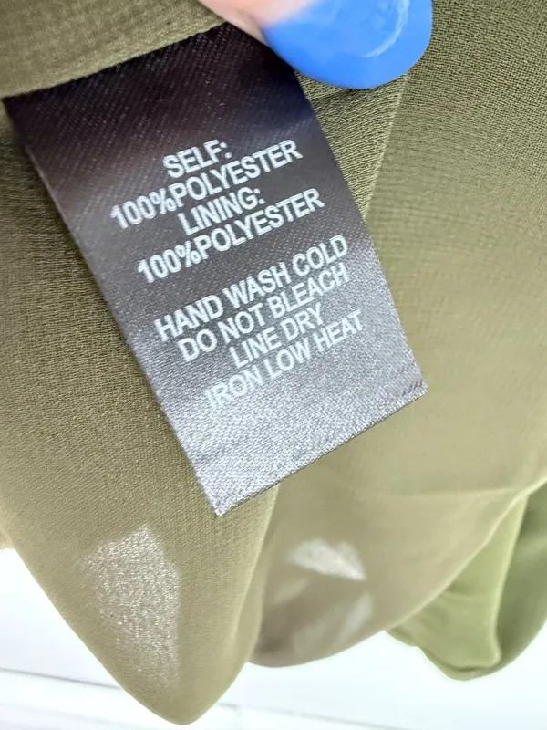 NWT Lulus Shift and Shout Dress Short Sleeves Mini Shift Olive Green Size XS NEW - Image 5