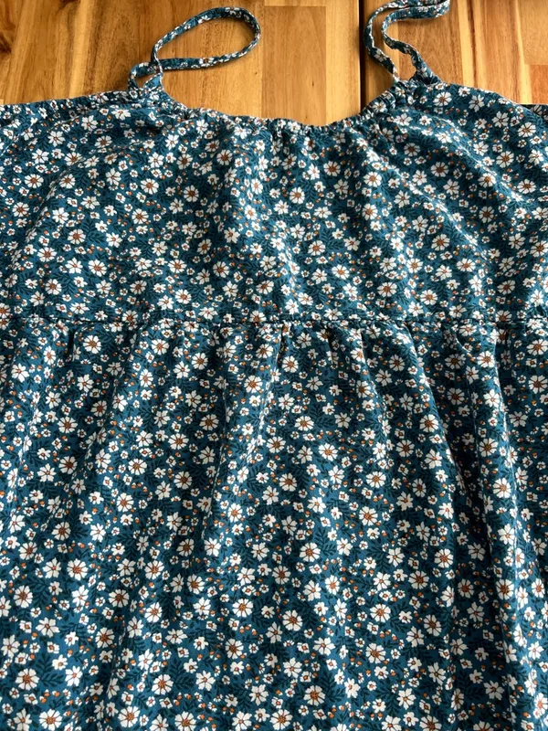 DIP Women’s 2X Blue Floral Tiered Sundress Boho Cottagecore - Image 3
