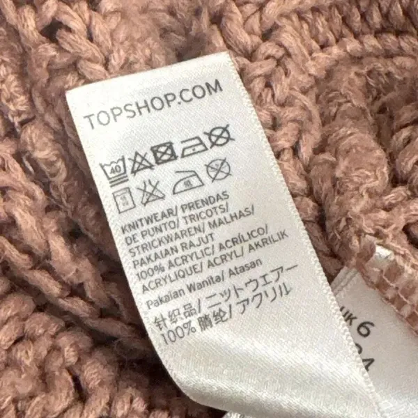 Topshop oversized pink cardigan size 2 - Image 4