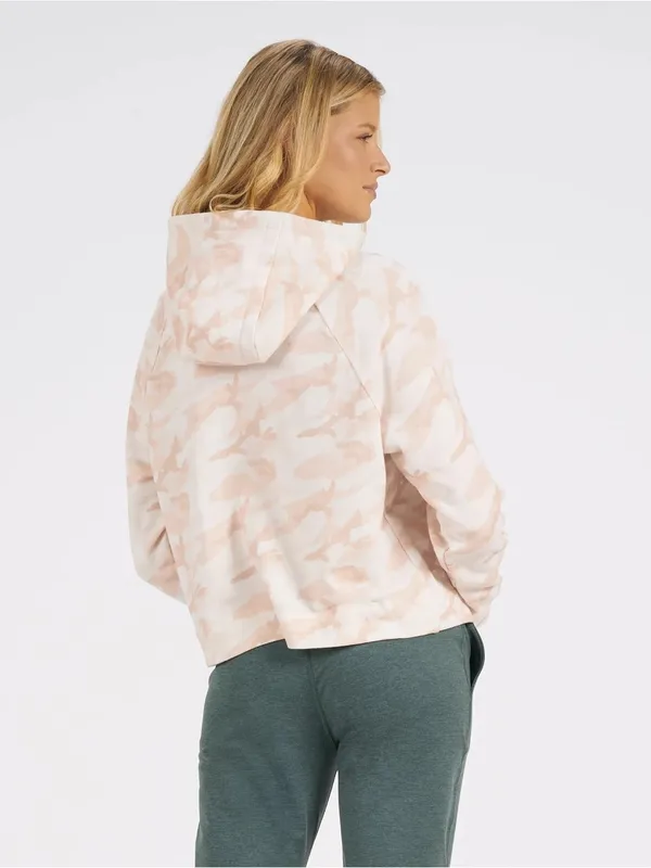 Vuori Beach Hoodie Bisque Camo Organic Cotton Pullover Sweatshirt XS Women’s - Image 2