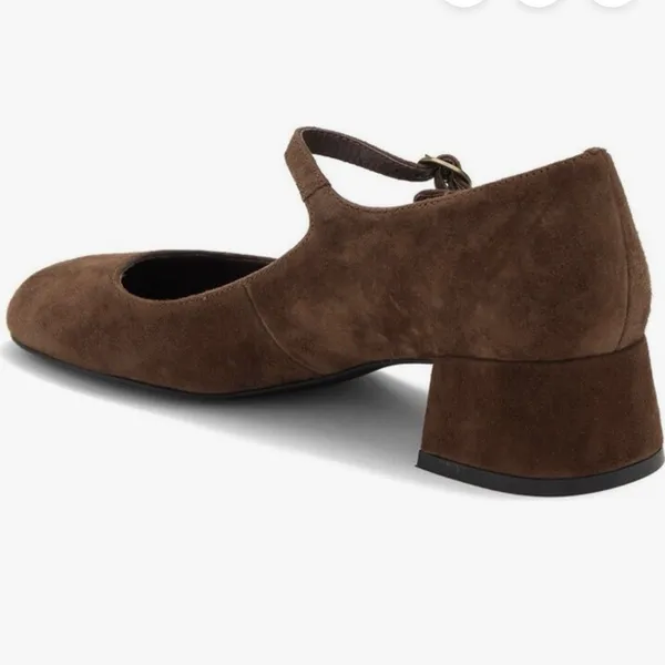Jeffrey Campbell Top Tier Mary Jane Pump 8 brown suede block heels - Image 3