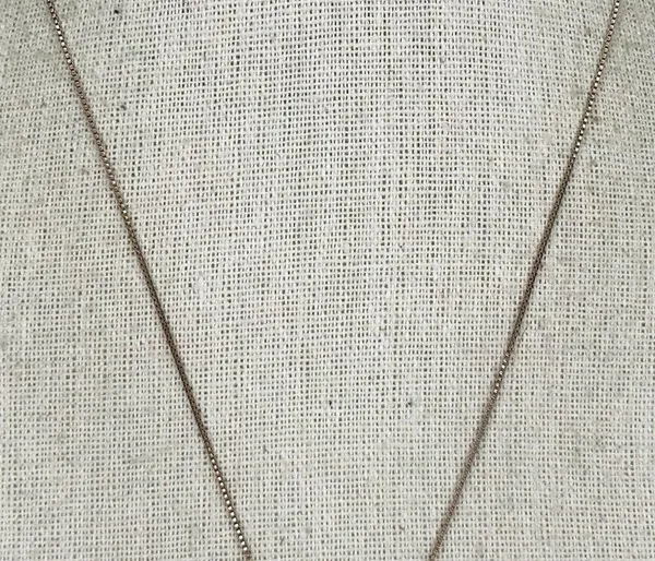 Chico's Gold and Silver Tone Box Chain Rhinestone Pendant Necklace - Image 2