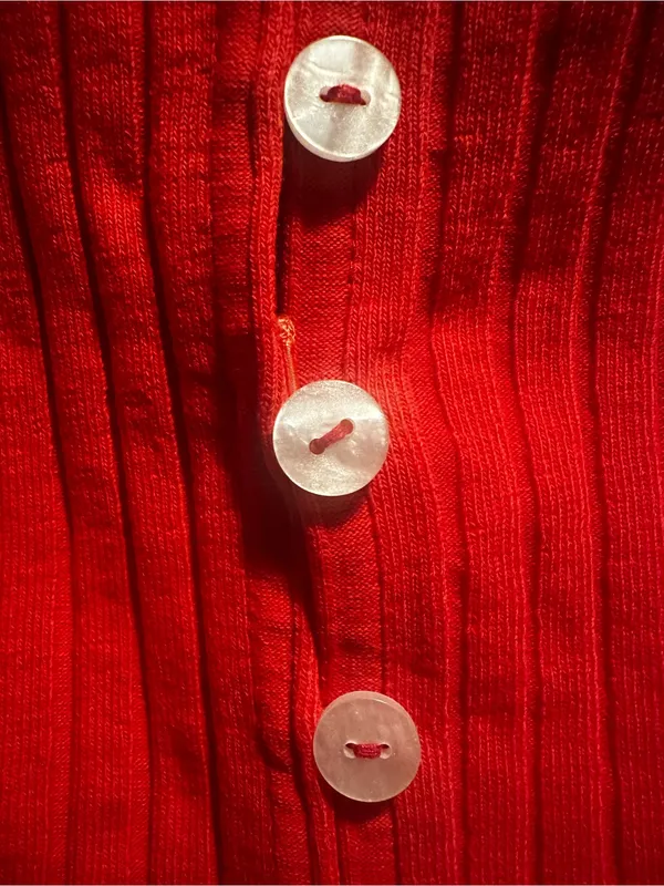 NWT Free People Tilly Long Sleeve Cardi-High Risk Red - Image 13