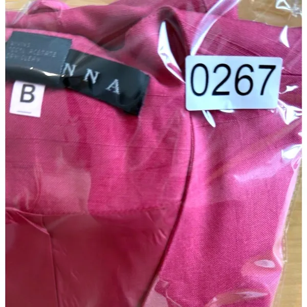 Vintage Marianna Womens 12 Hot Pink 100% Silk Short Sleeve Blazer Jacket 90s - Image 8