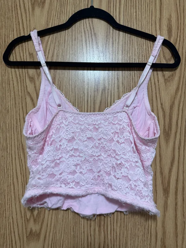 Amazon Avidlove Pink Lace Bustier Crop Cami Top – Size L - Image 2