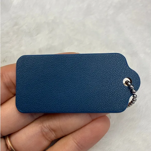 2" COACH Blue Fob Bag Charm Hang tag Hangtag - Image 2