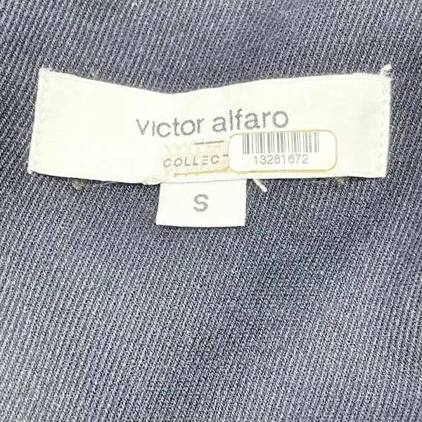 Victor Alfaro Womens Trench Coat Small Navy‎ Chic Preppy Quiet Luxury Old Money - Image 5