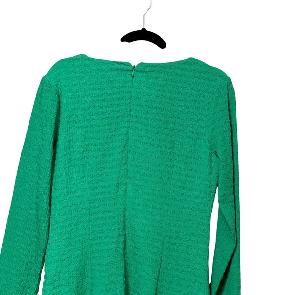 Siena Womens Green Textured Long Sleeve Surplice V-Neck Sheath Dress Size 10 NWT - Image 6