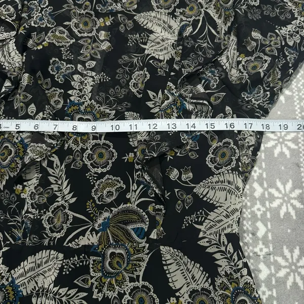 Bailey 44 Viola Floral Ruffle Chiffon Mini Dress Black Multi Size 6 Feminine‎ - Image 12
