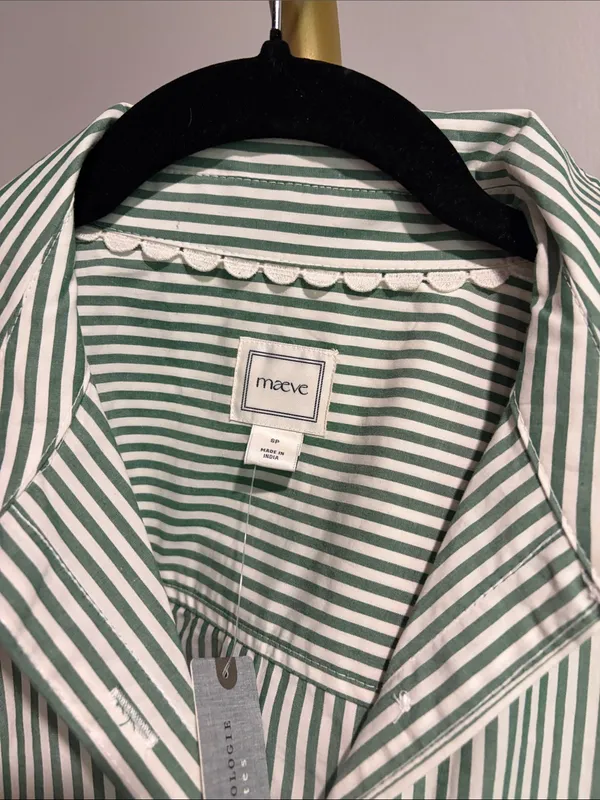 Antrhopology NWT Maeve Kate 100% Cotton Classic Buttondown Shirt - Image 8