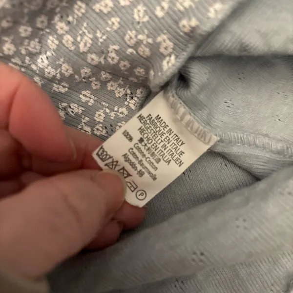 NWOT Brandy Melville Blue Floral Button Down Shirt - Image 3