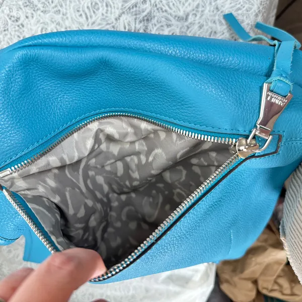 Aimee Kestenberg Auburn Hobo Pebbled Leather Bag Deep Sea Blue Turquoise NWT - Image 7