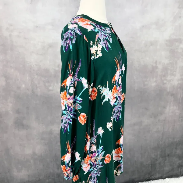 World‎ Market Womens Addy Tunic Top Blouse S/M Tropical Floral Swing Feminine - Image 4