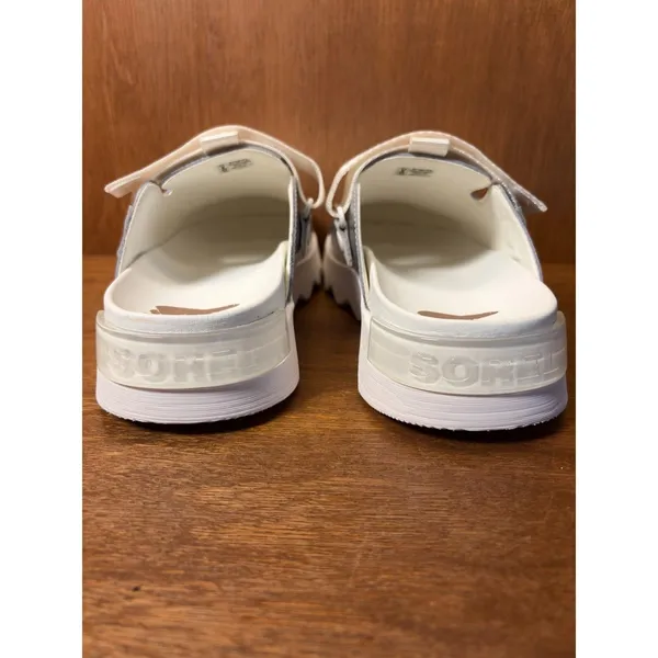 Sorel Viibe Metallic Silver Sea Salt Platform Clogs sz 11 Futuristic Chunky - Image 7