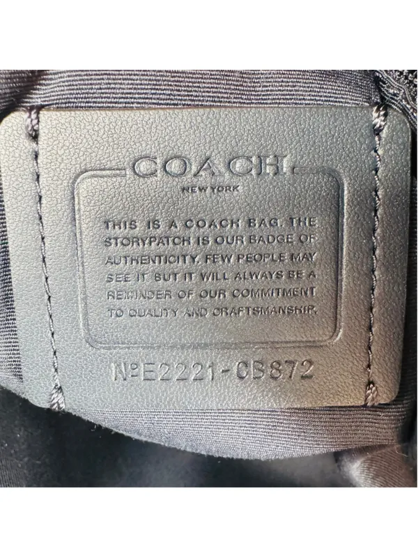 Coach CB872 Jordyn Backpack Crossgrain Leather Varsity Stripe Indigo - Image 6